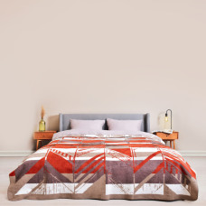 Плед покривало Kassandra 150x200 см IDEIA теракот полуторне бавовна натуральне