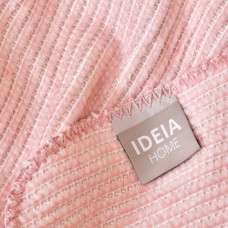 Плед покривало на ліжко Adina 200x220 см IDEIA пудра бавовна натуральне