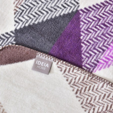 Плед покривало Kassandra 150x200 см IDEIA беж бузок бавовна натуральне