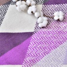 Плед покривало Kassandra 150x200 см IDEIA беж бузок бавовна натуральне