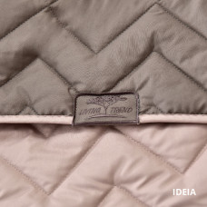 Покривало 240х260 см IDEIA стьобане двостороннє якісна стібка мікрофібра шоколад беж на ліжко, диван