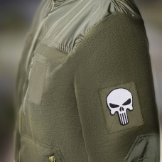 Шеврон на липучці Череп Каратель Карателя Punisher 6,5х9 см вишитий патч нашивка