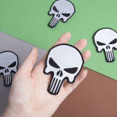 Шеврон на липучці Череп Каратель Карателя Punisher 6,5х9 см вишитий патч нашивка