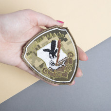 Шеврон на липучці Штурмова авіація 8,7х10 см вишитий патч нашивка