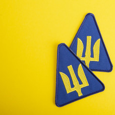 Шеврон на липучці Повітряні сили України 9,3х8,2 см вишитий патч нашивка