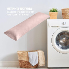 Подушка для сну та відпочинку 40x140 cм CUBE IDEIA беж для тіла довга подушка антиалергенна комфортна