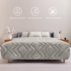 Ковдра зимова полуторна 140x210 см Nordic Comfort IDEIA антиалергенна тепла сіра