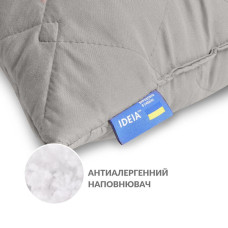 Подушка для сну та відпочинку 40x140 cм CUBE IDEIA сіра для тіла довга подушка антиалергенна