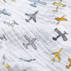 Тканина бавовняна платтяна Муслін 135 см, 125 г/м2 для дитячих суконь, блузок, спідниць, халатів, костюмів літак