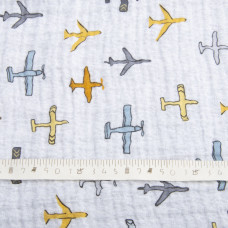 Тканина бавовняна платтяна Муслін 135 см, 125 г/м2 для дитячих суконь, блузок, спідниць, халатів, костюмів літак