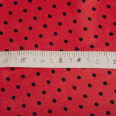 Тканина плательна атлас Горохи дріб нектарин