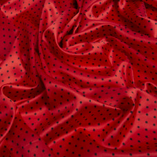 Тканина плательна атлас Горохи дріб кавун