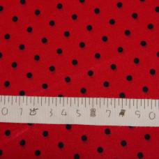 Тканина плательна атлас Горохи дріб кавун