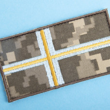 Шеврон на липучке Погон Капелан 5х9,5 см піксель вишитий патч нашивка Капелану