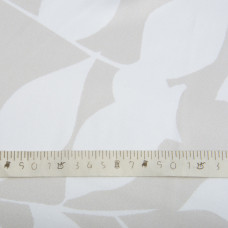 Тканина плательна атлас шовк листя св./беж