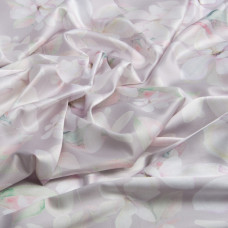 Тканина плательна атлас шовк магнолія пастель