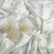 Тканина плательна атлас шовк листя олива