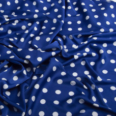 Тканина атлас шовк горошок сір електрик