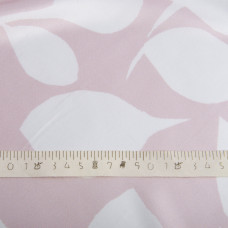 Тканина плательна атлас шовк листя пудра