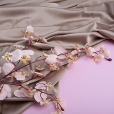 Тканина плательна атлас шовк Vanessa беж/пудра