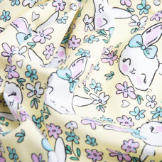 Трикотажне полотно Інтерлок 190 г/м2 заїнька лимон