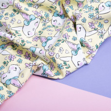 Трикотажне полотно Інтерлок 190 г/м2 заїнька лимон