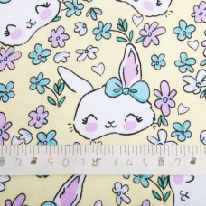 Трикотажне полотно Інтерлок 190 г/м2 заїнька лимон