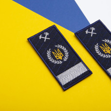 Шеврон на липучці Укрзалізниця УЗ Погон Голова Правління Директорат 5х10 см вишитий патч нашивка