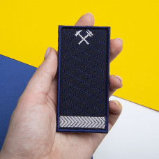 Шеврон на липучці Укрзалізниця Погон Молодший склад 5х10 см