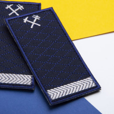 Шеврон на липучці Укрзалізниця Погон Молодший склад 5х10 см