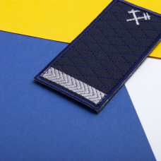 Шеврон на липучці Укрзалізниця Погон Молодший склад 5х10 см