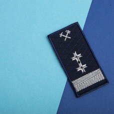 Шеврон на липучці Укрзалізниця УЗ Погон Заступник Директора 5х10 см Українська залізниця