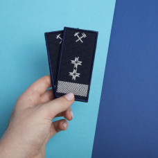 Шеврон на липучці Укрзалізниця УЗ Погон Заступник Директора 5х10 см Українська залізниця