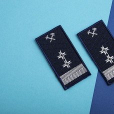 Шеврон на липучці Укрзалізниця УЗ Погон Заступник Директора 5х10 см Українська залізниця