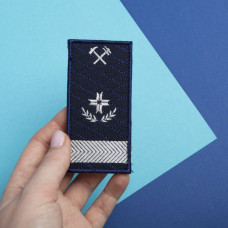 Шеврон на липучці Укрзалізниця УЗ Погон Директор функціональний 5х10 см Українська залізниця