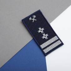 Шеврон на липучці Укрзалізниця УЗ Погон начальник сектора 5х10 см замісник начальника відділу