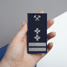 Шеврон на липучці Укрзалізниця УЗ Погон начальник сектора 5х10 см замісник начальника відділу
