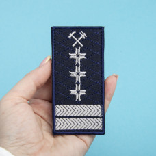 Шеврон на липучці Укрзалізниця УЗ Погон менеджер 5х10 см помічник директора, начальник відділу патч