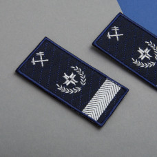 Шеврон на липучці Укрзалізниця УЗ Погон Член Правління Директорат 5х10 см вишитий патч