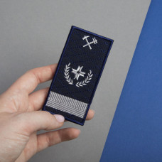 Шеврон на липучці Укрзалізниця УЗ Погон Член Правління Директорат 5х10 см вишитий патч