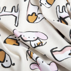 Трикотажне полотно Інтерлок 190 г/м2 песик беж