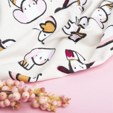 Трикотажне полотно Інтерлок 190 г/м2 песик беж