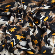 Тканина плательна атлас шовк Агнія жовта