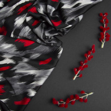 Тканина плательна атлас шовк Агінія червона