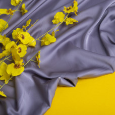 Тканина плательна атлас шовк Vanessa сіро ліловий