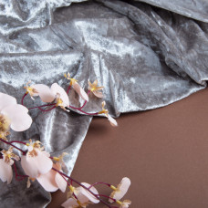 Тканина Оксамит  Li V-32 сіро/беж