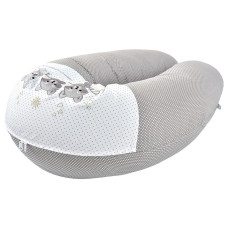 Подушка для вагітних і годування 30х190 см PAPAELLA з вишивкою, гіпоалергенна, наволочка бавовна на змійці