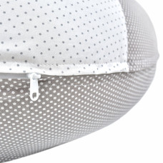 Подушка для вагітних і годування 30х190 см PAPAELLA з вишивкою, гіпоалергенна, наволочка бавовна на змійці