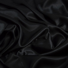 Тканина костюмна креп-сатин чорний