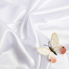 Тканина костюмна креп-сатин білій